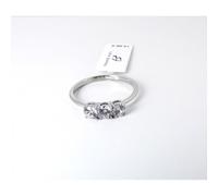 Anello Donna Luca Barra ANK596 Trilogy In Acciaio Con Zirconi Misura 14