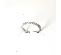 Anello Donna Luca Barra Veretta In Acciaio Con Zirconi Misura 14