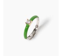 Anello Donna MABINA 523258 Argento 925 Regolabile Verde