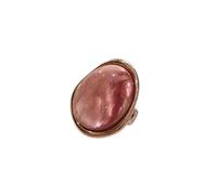 Anello donna NALI' modello Chiara con ovale in resina colore rosa