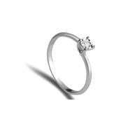 Anello Donna Oro 18 kt Bianco Solitario Con Diamante Gioielleria Scardi Firenze