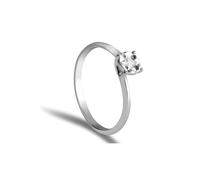 Anello Donna Oro 18 kt Bianco Solitario Con Diamante Gioielleria Scardi Firenze