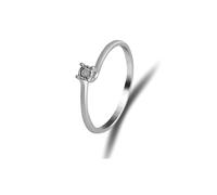 Anello Donna Oro 18 kt Bianco Solitario Con Diamante Gioielleria Scardi Firenze