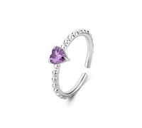 Anello donna ragazza linea Dazzly Gioielli S'AGAPO SDZ125 pietra cuore lilla