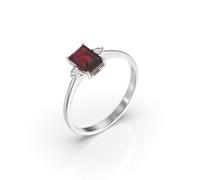 Anello Donna Rubino in Oro Bianco Con Diamanti Gioielleria Scardi Firenze