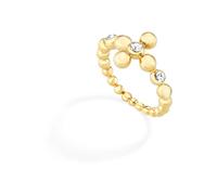 ANELLO DONNA SECTOR GIOIELLI MISURA 16,LOVE RING,ORO E ZIRCONI BIANCHI,SADO38016