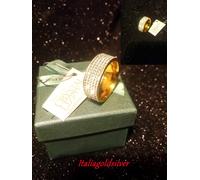 Anello Donna SWAROVSKI ELEMENTS ORIGINALI ORO GIALLO 18 kt Gioielli Sposa