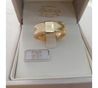 Anello Elastico Calza Donna Uomo in Oro Giallo 750 18 kt Regolabile Nuovo