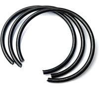 Anello elastico di sicurezza del filo dell'albero 5 pezzi di diametro del filo φ3,2 mm anelli tondo in acciaio for molle for sicurezza fermo foro for albero esterno = 58~188(3.2x146.5x1)