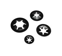 Anello elastico esterno M2 a M12, clip di fissaggio autobloccante, rondella elastica for cuscinetto dell'albero, acciaio inossidabile 304 da 65 mm(Black 65mn steel,100pcs M3x9)