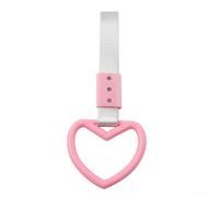 Anello elettrostatico per auto a forma di cuore, per paraurti posteriore, offre un look elegante e una presa funzionale per un funzionamento più sicuro del veicolo (argento + rosa chiaro)