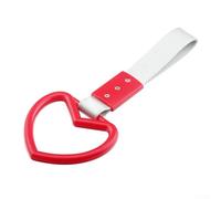 Anello elettrostatico per auto a forma di cuore, per paraurti posteriore, offre un look elegante e una presa funzionale per un funzionamento più sicuro del veicolo (argento + rosso)