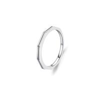 Anello Eternity da donna, a fascia larga, in argento e oro bianco e Pt950 Boho gioielli da donna, L 1/2, PT950, Non pietra preziosa