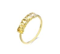 Anello Eternity, Fedi Nuziali Oro Giallo 14K Citrino Ovale Semplice E Sottile Taglia 22