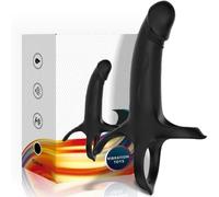 Anello Fallico da Uomo Vibratore Strapon Dildo Indossabile Impermeabile Silicone