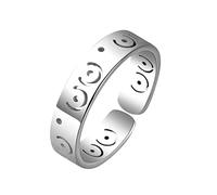 Anello Fallico in Silicone Anelli a cuore stella scavati per donna Uomo Splice aperto Coppie regolabili Anelli Gioielli Regali Accessorio Promessa Anelli di Anelli per Ombelico in (H, One Size)