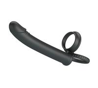 Anello Fallico per Pene e Testicoli Uomo Dildo 13cm Doppia Penetrazione Silicone