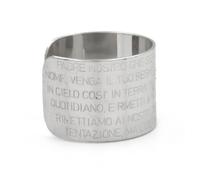 Anello Fascia in Argento 925 con Incisa La Preghiera Padre Nostro