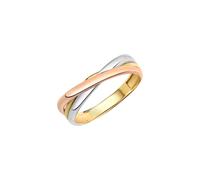 Anello Fascination oro 333 tricolore lucido largo 6 mm
