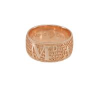 Anello fede con preghiera Ave Maria in sardo Maria de Deus argento rosè