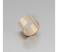 Anello Fede Larga Cilindro Placcato Oro 18 CARATI 750/1000 Gioielli Unisex NUOVO