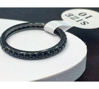 ANELLO FEDINA ETERNITY ARGENTO 925 ZIRCONI RODIATO O BRUNITO TUTTO GIRO