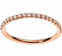 Anello fedina Eternity oro Rosa 18 kt. diamanti naturali ct. 0.20 donna Regalo