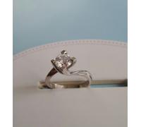 ANELLO FIDANZAMENTO ARGENTO MASSICCIO 925 SOLITARIO VALENTINO ZIRCONE DIAMANTE