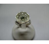 ANELLO FIORE ARTIGIANALE CON LAVORAZIONE IN CERA REALIZZATO IN ARGENTO 925°°°