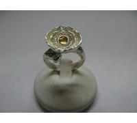 ANELLO FIORE ARTIGIANALE CON LAVORAZIONE IN CERA REALIZZATO IN ARGENTO 925°°°