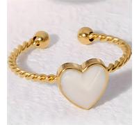 Anello FL-39046 - Oro / Bianco / Regolabile KP39046