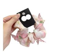 Anello for capelli a forma di cuore con farfalla viola lavanda - Accessori for capelli con fiori dell'intestino crasso for donne e ragazze(pink)