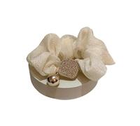 Anello for capelli con fibbia in strass scintillanti - Copricapo a bolle for l'intestino crasso for le donne(Bianca)