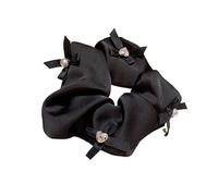 Anello for capelli con strass Bow Love - Corda for capelli con intestino crasso for donna - Accessori for capelli alla moda(black)