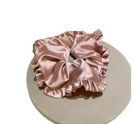 Anello for capelli in raso con intestino crasso - Corda for capelli in pizzo plissettato stile balletto da donna con accessori for capelli a forma di fiore(Skincolor)