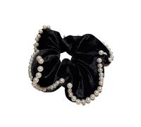 Anello for capelli oversize in velluto di perle retrò - Accessori for capelli for intestino crasso for donne(SmallsizeBlack)