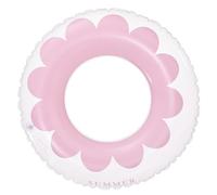Anello galleggiante per adulti, anello galleggiante trasparente, in PVC, gonfiabile, per feste in piscina, feste all'aperto al mare (rosa)