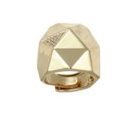 ANELLO GEOMETRICO IN OTTONE PLACCATO ORO