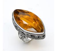 Anello gioiello fatto a mano in argento sterling 925 con pietra preziosa in...