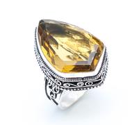 Anello gioiello fatto a mano in argento sterling .925 pietra preziosa...