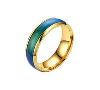Anello Glaze Sette Temperatura Cambia Colore Della Luce Alla Moda Anelli di Colore Costume Gioielli Anelli per Uomo, 7, Metallo, Non pietra preziosa
