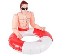 Anello Gonfiabile Da Salvataggio Baywatch 35" In Gomma Per Bagnini