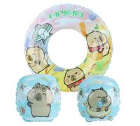 Anello Gonfiabile per Bambini con Manico Design Cartone Animato Adorabile Anello di Nuoto e Braccioli Gonfiabili per Bambini Flottatori Resistenti per Feste in Piscina Estive