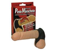 ANELLO GUAINA FALLICA PER PENE E TESTICOLI UOMO IN LATEX TOYS MIGLIORA EREZIONE