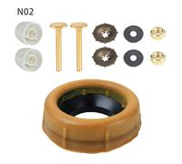 Anello Guarnizione Cera 4cm ABS Kit Montaggio Flangia WC con Viti e Coprivite