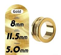 Anello guida per mulinello da pesca con geometria ottimizzata del cuscinetto per una ridotta resistenza meccanica compatibile con gli standard di dimensionamento standard della guida della bobina (oro