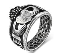 Anello in acciaio al titanio Clada di Nordic Ireland, anello in acciaio inossidabile Clada per proposta di matrimonio in Irlanda