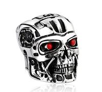 Anello in Acciaio Inossidabile 316L Terminator Uomo Anello Punk Rock Hip-Hop Halloween Party Biker Regalo di Gioielli di Moda Scuro