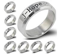 Anello in acciaio inossidabile Bangtan per ragazzi e ragazze, 8 pezzi, non camminare mai da solo