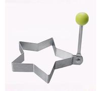 Anello in acciaio inox a forma di cuore per uovo fritto 9 cm (stella) | Design a forma di cuore, diametro 9 cm, acciaio inossidabile, antiaderente per superficie, facile rilascio